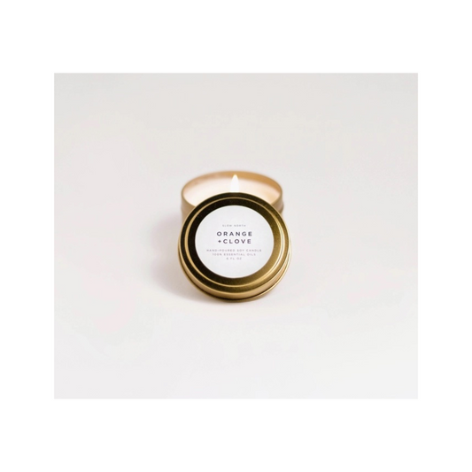 Slow North Travel Tin Candle in Orange + Clove